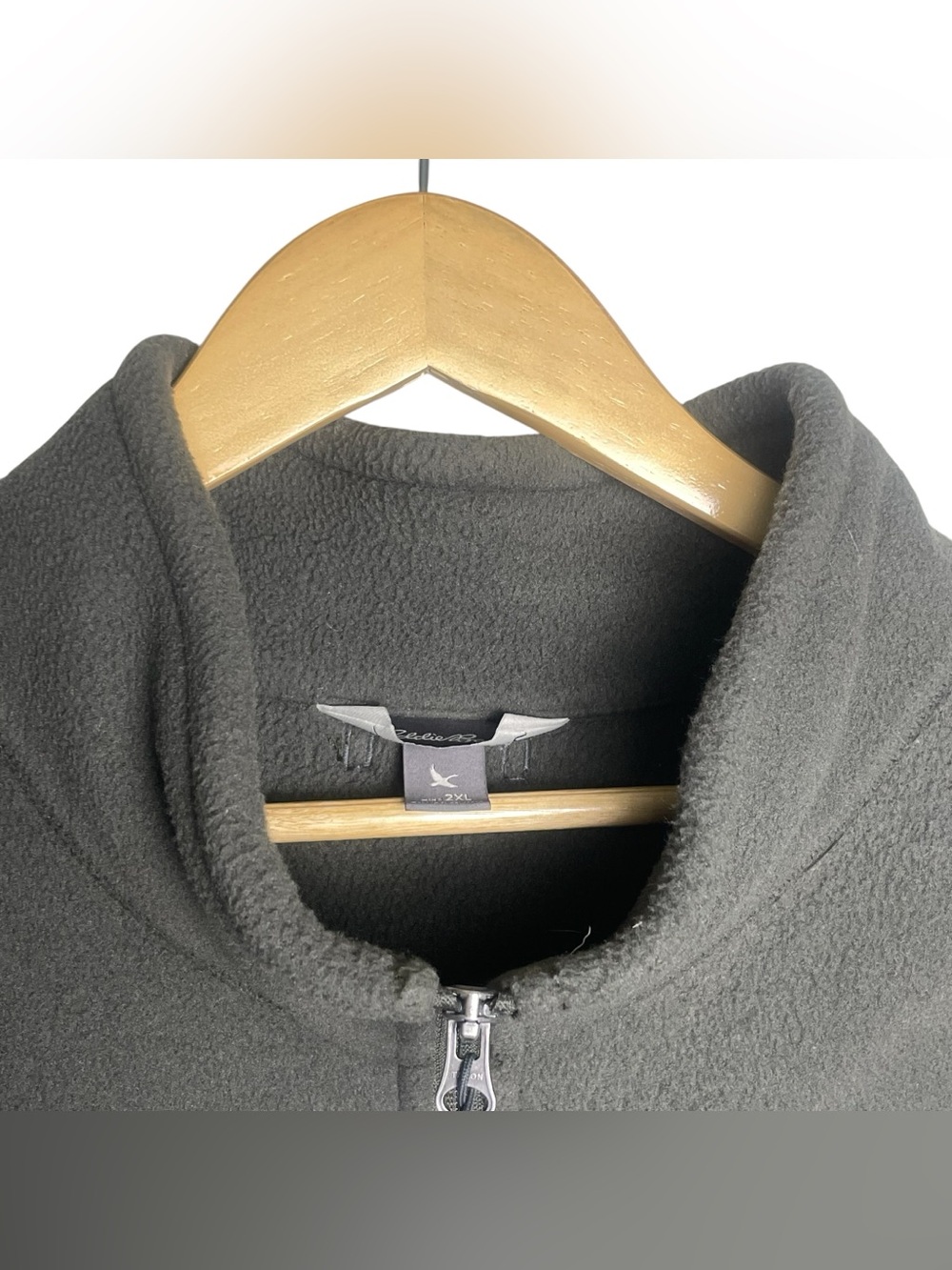 Eddie Bauer Men's Polartec Fleece Full Zip w/Zip Pockets Spruce Green Size 2XL - Picture 5 of 16